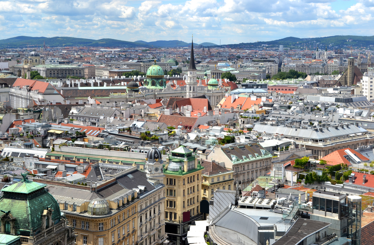 Luftaufnahme von Wien